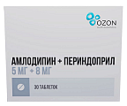 Купить амлодипин-периндоприл, таблетки 5мг+8мг 30шт  в Бору