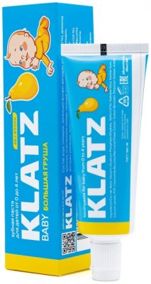 Купить klatz (клатц) зубная паста для детей 0-4лет большая груша без фтора, 40мл в Бору