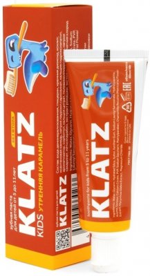 Купить klatz (клатц) зубная паста для детей 5-11лет карамель без фтора, 40мл в Бору