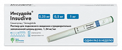 Купить инсудайв, раствор для подкожного введения 0.25/0.5/1 мг/доза шприц-ручка 3мл 1шт+игла 6шт в Бору