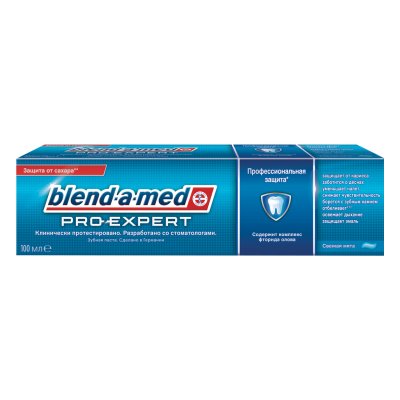 Купить бленд-а-мед (blend a med) зубная паста про-эксперт все в одном свежая мята 100мл в Бору