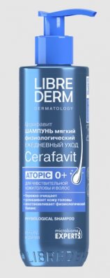 Купить librederm cerafavit (либридерм церафавит) шампунь мягкий физиологический с церамидами и пребиотиком 250 мл в Бору