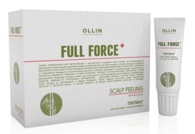 Купить ollin prof full force (оллин) пилинг для кожи головы бамбук, тюбик 15мл, 10 шт в Бору