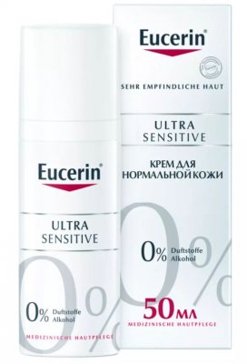 Купить eucerin ultrasensitive (эуцерин) крем для лица для чувствительной, нормальной и комбинированной кожи успокаивающий 50 мл в Бору