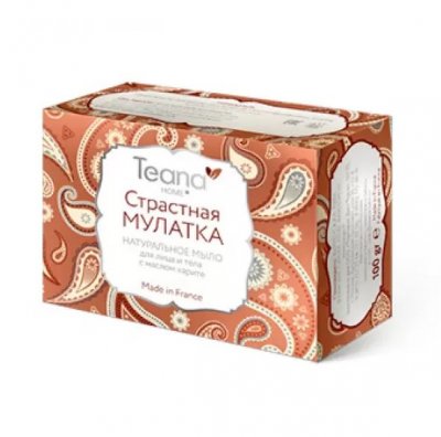 Купить тиана (teana) мыло для сухой кожи лица и тела с маслом карите страстная мулатка, 100г в Бору