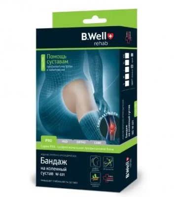 Купить b.well (би велл) бандаж на коленный сустав w-331 размер l бежевый в Бору
