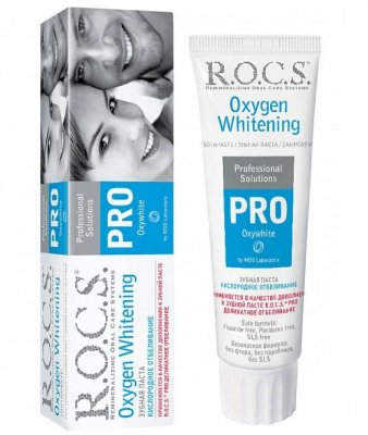 Купить рокс (r.o.c.s) зубная паста pro кислородное отбеливание, 60г в Бору