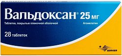 Купить вальдоксан, таблетки, покрытые пленочной оболочкой 25 мг, 28 шт в Бору