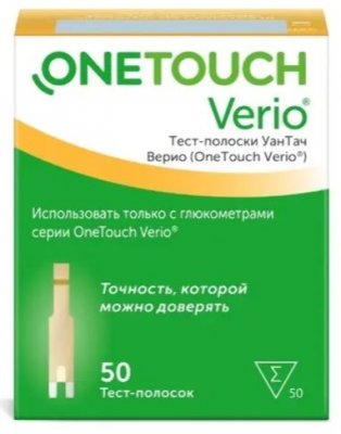 Купить тест-полоски onetouch verio (уан тач), 50 шт в Бору