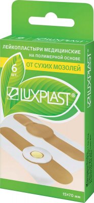 Купить luxplast (люкспласт) пластырь от сухих мозолей на полимерной основе, 6 шт в Бору