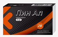 Купить пин ап, таблетки, покрытые пленочной оболочкойо 5мг, 28шт в Бору