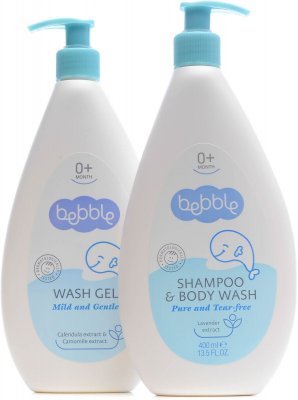 Купить bebble (бэббл) набор: шампунь для волос и тела 400мл+ гелья для мытья 400мл в Бору