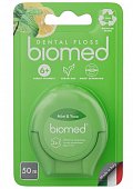 Купить biomed (биомед) зубная нить комплексная объемная мята и юдзу, 50м в Бору