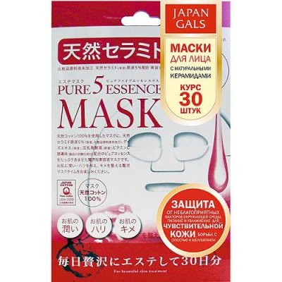 Купить japan gals (джапан галс) маска керамиды pure5 essential, 30 шт в Бору