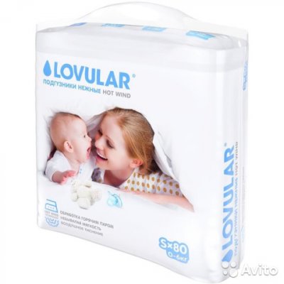 Купить lovular (ловулар) подгузники для детей hot winds s 0-6кг 80 шт в Бору