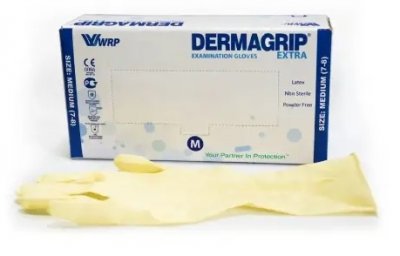 Купить перчатки dermagrip extra смотровые неопудрен размер m 25 пар в Бору