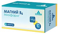 Купить магний в6-миофарм, таблетки 750мг, 60 шт бад в Бору
