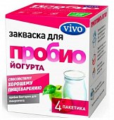 Купить vivo (виво) закваска для пробио йогурта, пакетики 0,5г, 4 шт в Бору