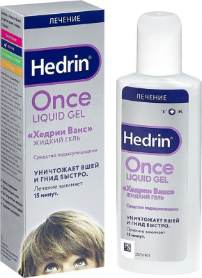 Купить hedrin once (хендрин ванс), средство педикулицидный (от вшей и гнид) жидкий гель, 100мл в Бору