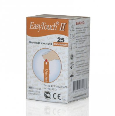 Купить тест-полоски easytouch (изи тач) мочевая кислота, 25 шт в Бору