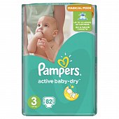 Купить pampers active baby (памперс) подгузники 3 миди 6-10кг, 82шт в Бору