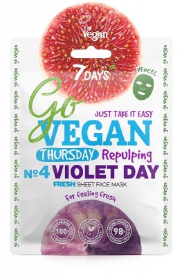 Купить 7 days go vegan маска для лица для тканевая для тех, кто любит посвежее, 25 г в Бору