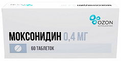 Купить моксонидин, таблетки, покрытые пленочной оболочкой 0,4мг, 60 шт в Бору