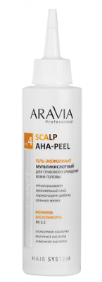 Купить aravia (аравиа) гель-эксфолиант для глубокого очищения кожи головы мультикислотный scalp aha-peel, 150мл в Бору