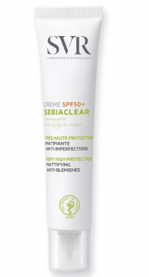 Купить svr sebiaclear (свр) крем для лица солнцезащитный для жирной, проблемной кожи spf50+, 40мл в Бору
