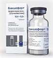 Купить бакцефорт, порошок для приготовления раствора для внутривенного и внутримышечного введения 1,5г+1,5г, флакон в Бору