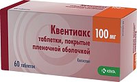 Купить квентиакс, таблетки, покрытые пленочной оболочкой 100мг, 60 шт в Бору