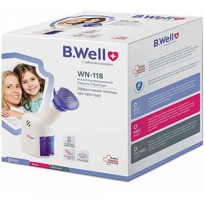Купить b.well (би велл) ингалятор паровой wn-118 с термостатом+косметическая маска в Бору
