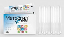 Купить метрогил плюс, гель вагинальный 20мг+10мг/г, 50г в комплекте с аппликатором 10 шт в Бору