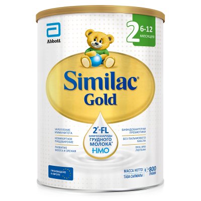 Купить симилак (similac) gold 2, смесь молочная 6-12 мес. 800г в Бору