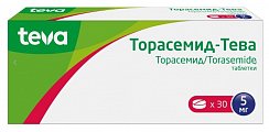 Купить торасемид-тева, таблетки 5мг, 30 шт в Бору