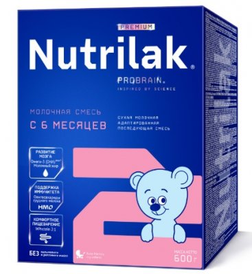 Купить нутрилак премиум 2 (nutrilak premium 2) молочная смесь с 6 месяцев, 600г в Бору