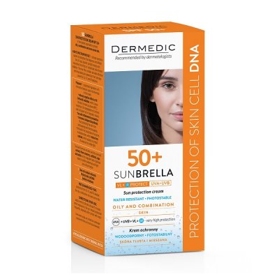 Купить dermedic sunbrella (дермедик) солнцезащитный крем для жирной и комбинированной кожи spf50+, 50г в Бору