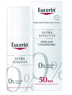 Купить eucerin ultrasensitive (эуцерин) крем для лица для чувствительной и сухой кожи успокоивающий 50 мл в Бору