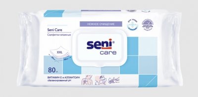 Купить seni care (сени кеа) салфетки влажные для ухода с витамином е и аллантоином 80шт в Бору