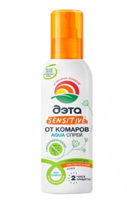 Купить дэта aqua спрей от комаров для чувствительной кожи для взрослых и детей с 9 месяцев, 100мл в Бору