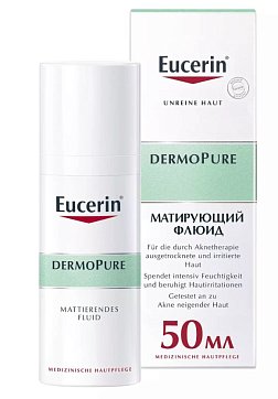 Eucerin DermoPure (Эуцерин) ДермоПюр Флюид увлажняющий матирующий для проблемной кожи, 50мл