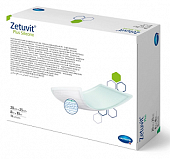 Купить silicone plus zetuvit (цетувит) повязка суперабсорбирующая с контактным слоем из силикона 20см х25см, 10шт в Бору