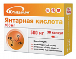 Купить янтарная кислота 100мг югмедфарм, капсулы 30шт бад в Бору