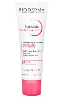 Купить bioderma sensibio defensive (биодерма сенсибио) крем для чувствительной кожи лица насыщенный 40мл в Бору