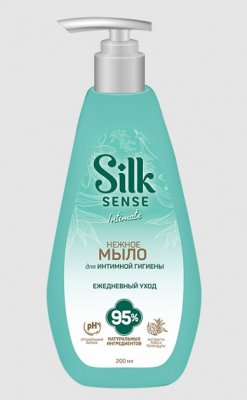 Купить silk sense (силк сенс) мыло нежное для интимной гигиены с экстрактом алоэ и календулы, 190 мл в Бору