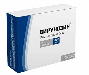 Вирунозин, порошок для приготовления раствора для приема внутрь 1г, пакет по 4г, 10 шт