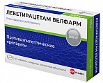 Купить леветирацетам велфарм, таблетки покрытые пленочной оболочкой 500 мг, 60 шт в Бору