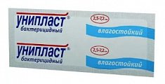 Унипласт пластырь бактерицидный влагостойкий 2,5х7,2см, 1 шт