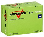Купить апроваск, таблетки, покрытые пленочной оболочкой 5мг+150мг, 28 шт в Бору