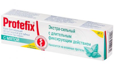 Купить протефикс (protefix) крем для фиксации зубных протезов мята 40мл в Бору
